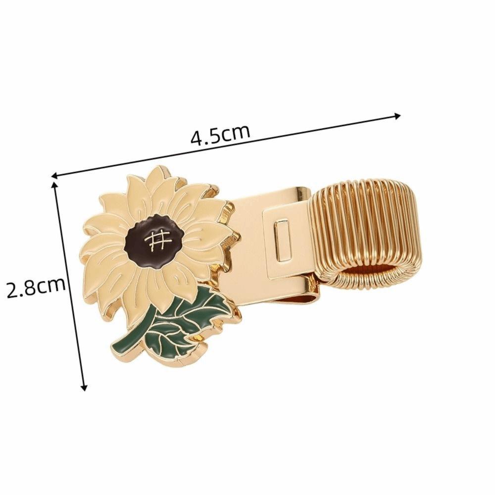 Retro Metal Pen Holder Flower Journal Clip Portable Paper Fix Clips  Student