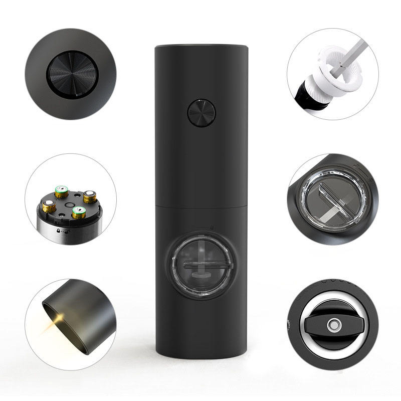 1PCS Electric Salt And Pepper Grinder With Adjustable Coarseness Refillable Mill Battery Powered Kitchen Automatic Gadget