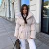 European and American women's clothing keeps warm and closes the waist, long sleeves tie the waist, loose and solid color fashionable autumn and w