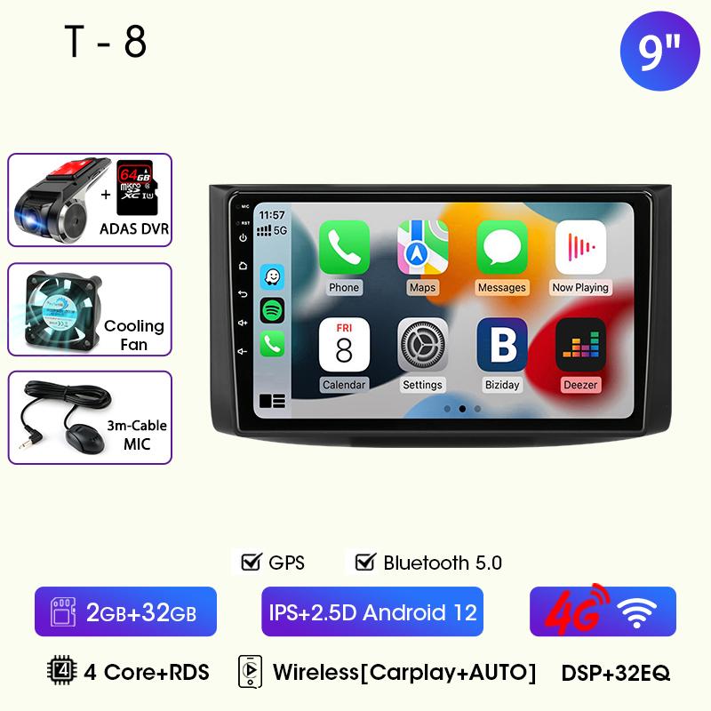 Car Radio For Chevrolet Aveo 2006 2007 2008 2009 2010 2011 2012 2din Android12 Carplay Multimidia Video Player Head Unit