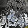 Lace Up Rope Necklace Cat Eye Moon Pendant Necklace Chinese Style Jewelry Gift