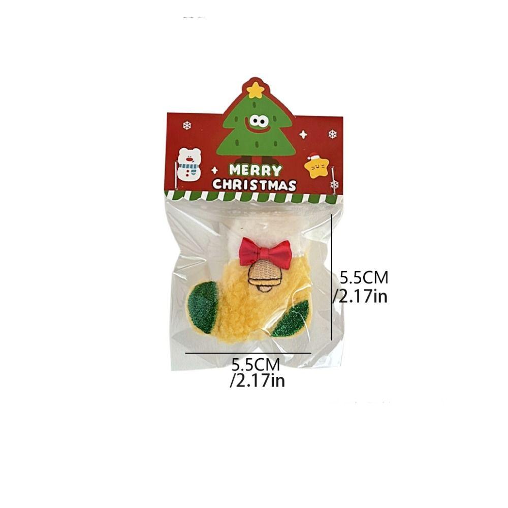 Tree Christmas Plush Brooch Snowman Snowman Plush Pin Handmade Santa Tree Brooch  Christmas Gifts