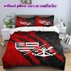 Flamengo Football Soccer Pattern Bedding,Quilt Set Quilt Cover Pillowcase Home Birthday Gift (1*duvet Cover+2*pillowcase,without Core)