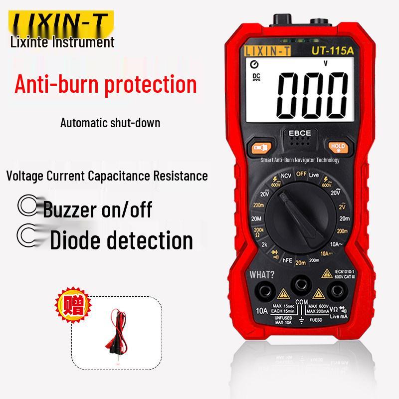 Lixinte 116A Smart High-Precision Multimeter - Anti-Burn Electric Meter for Household Repair.