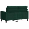 2 Seater Sofa Dark Green 120 cm Velvet