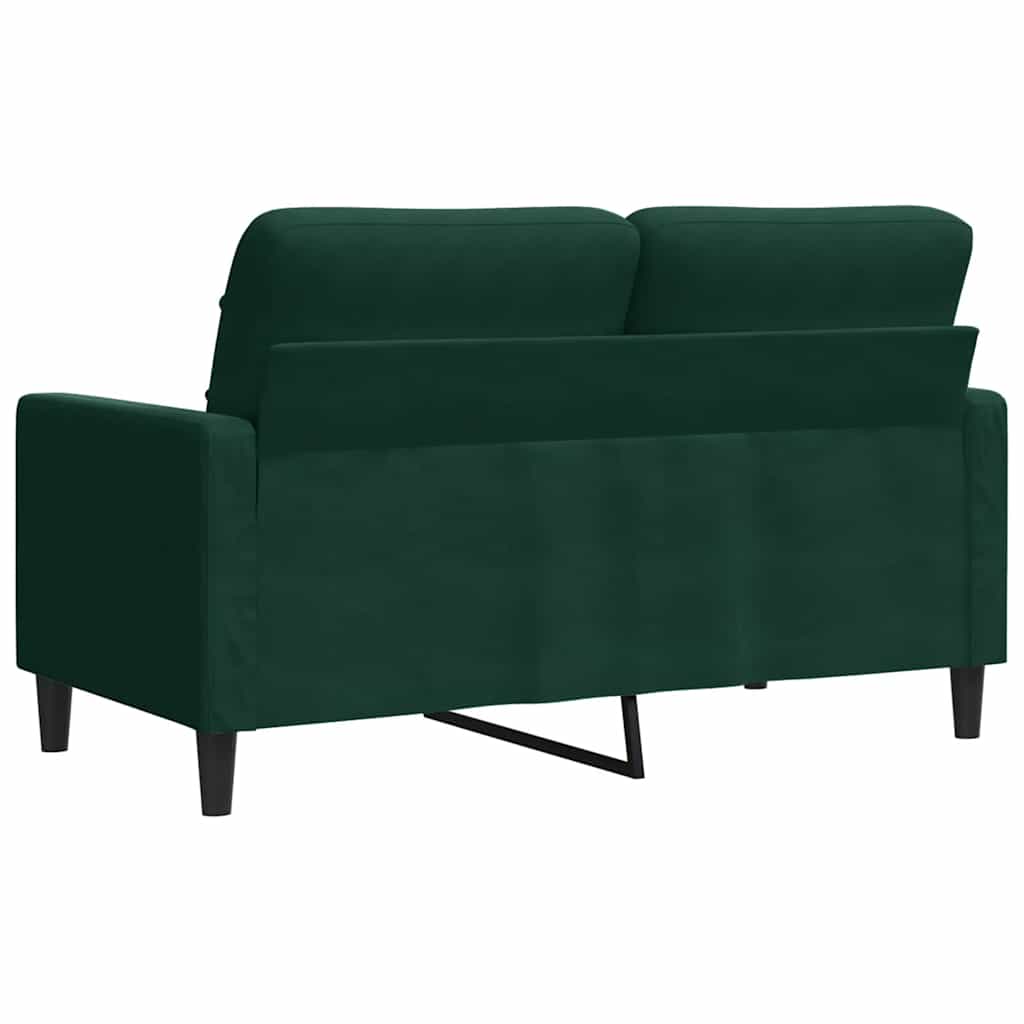 2 Seater Sofa Dark Green 120 cm Velvet