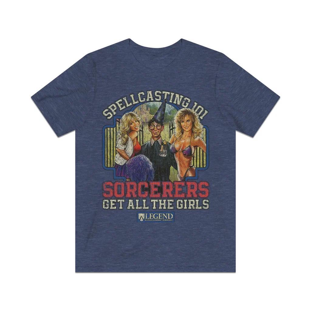 

Spellcasting 101: Sorcerers Get All the Girls 1990 Vintage Men s T shirt M