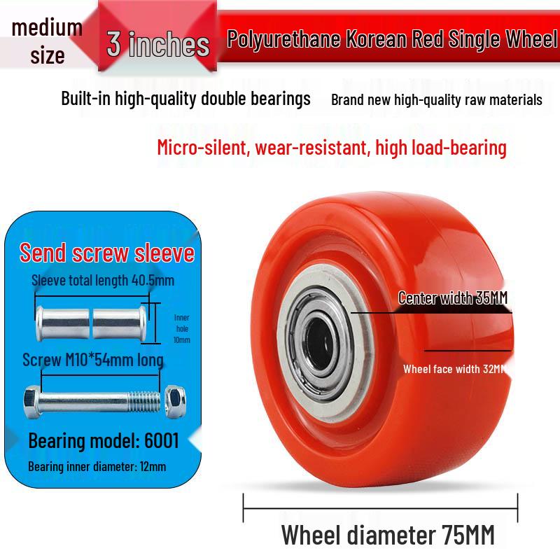 Nylon Swivel Caster Wheels: 2-6 inch Heavy-Duty Rubber & Flat Plate Options