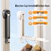 Retractable Suction Cup Wall-Mounted Clothes Rack for Balcony and Window