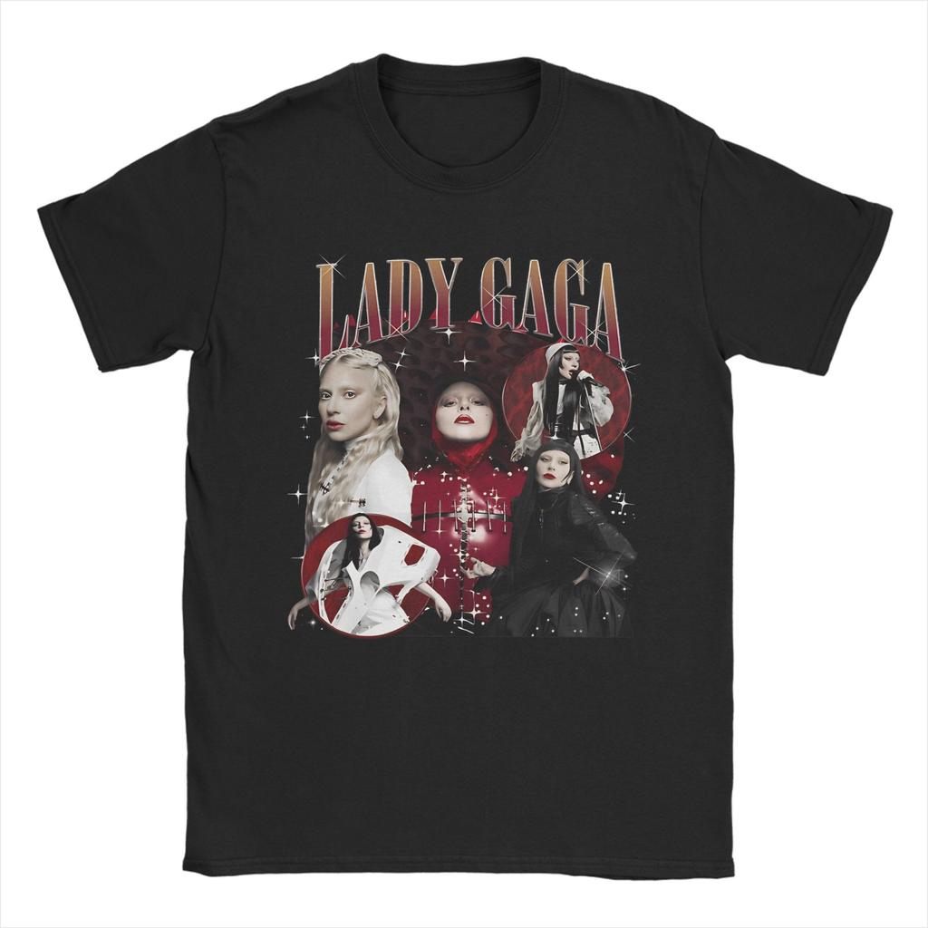 Bedrucktes Lady Gaga Garten Eden T-Shirt Herren Rundhals Kurzarm Kleidung Baumwolle Sommer Tops Hemden