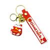 3D Soft Rubber Cartoon Lucky Cat Keychain