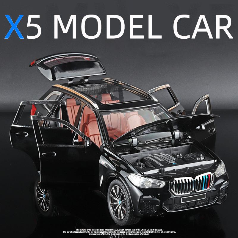1/24 BMW X5 Legierung Druckgussmodell SUV Sound & Licht Serie Kinderspielzeug Geschenk für Kinder Geburtstagsgeschenk Trendiges Ausstellungsstück