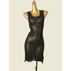 Export U-Collar Hollow-out Dress Sexy Summer Sleeveless Black Skirt Sexy Bandage Dress Knitting Low Collar Vest Skirt