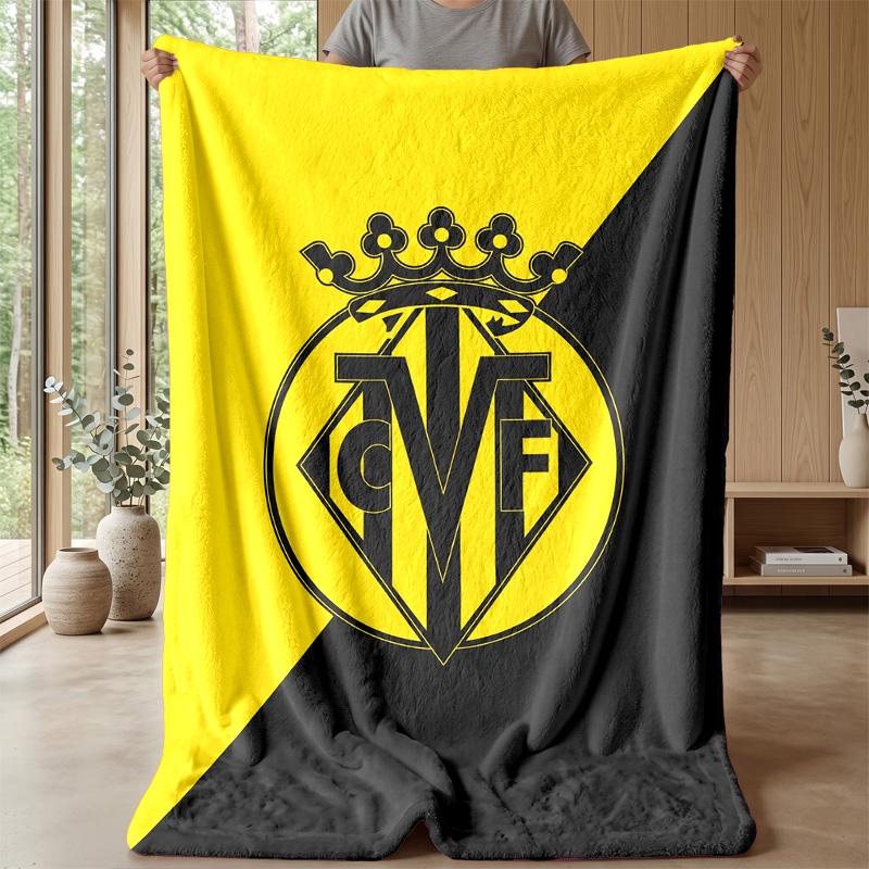 Villarreal FC Soft Flannel Fleece Blanket Lightweight Cozy Warm Throw Blanket For Sofa Bed Home Decor
