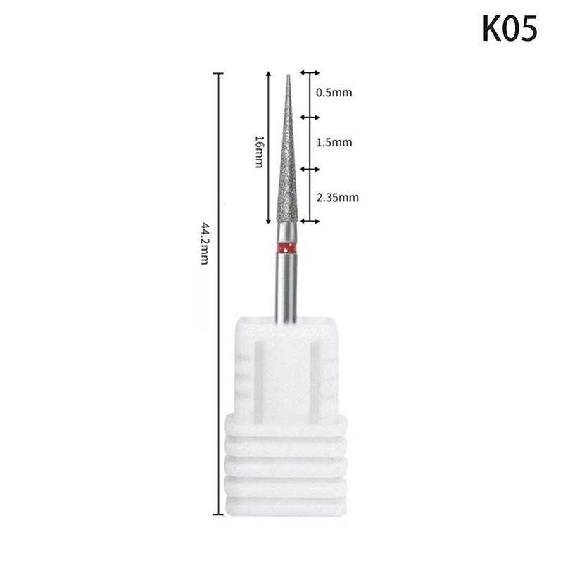 Diamond Nail Drill Bit Mill Cutter All For Manicure Machine Bit Tools Accessories Cuticle Clean For Removing Nail Gel