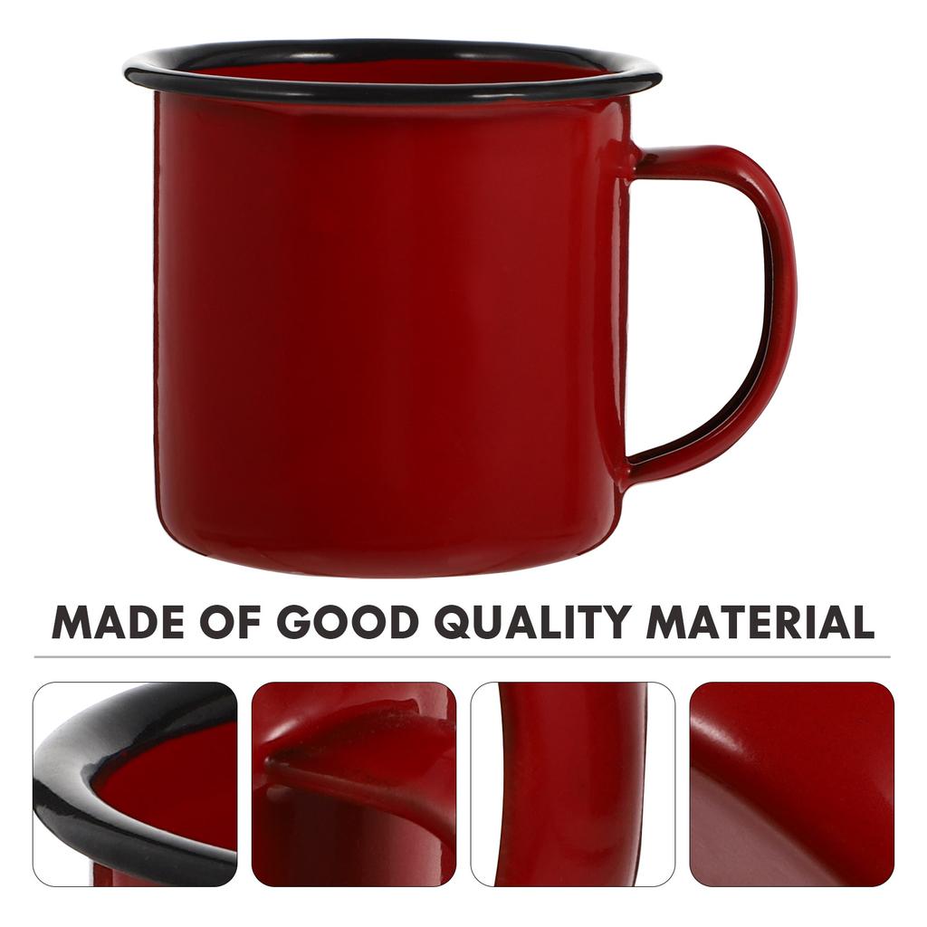 Mug Cup Enamel Coffee Camping Mugs Cups Tea Metal Drinking Vintage Iron Water Tin Travel Camp Campfire Enamelware Tumbler
