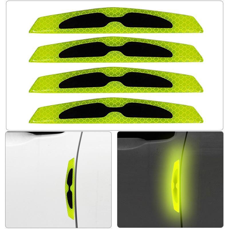 Reflective Carbon Fiber Car Door Handle Protector Strip