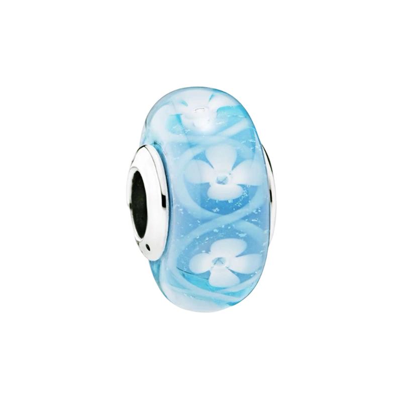 Sparking Murano Glass Charm Beads Dangle Original Snake Fit Copper Bracelet Necklace Beads For Diy Jewelry Women Gift