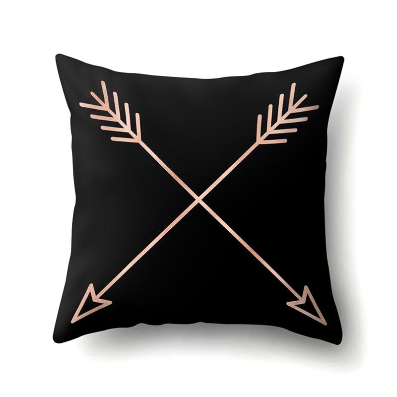 Polyester Pillow Case Automobile Decoration Home Printed Pillow Case Waist Cushion Cover Car Cushion Head Cushion Cover