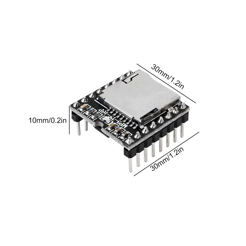1-10PCS Dfplayer TF Card U Disk Mini MP3 DF Player Audio Voice Module IO/Serial Port/AD MP3-TF-16P For Arduino