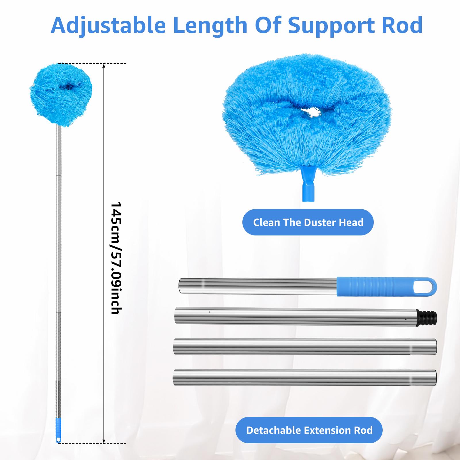 

Ceiling Fan Cleaner Duster Telescopic Handle with Removable Cleaning Head Reusable Microfiber Ceiling Fan Blade Cleaning Tool