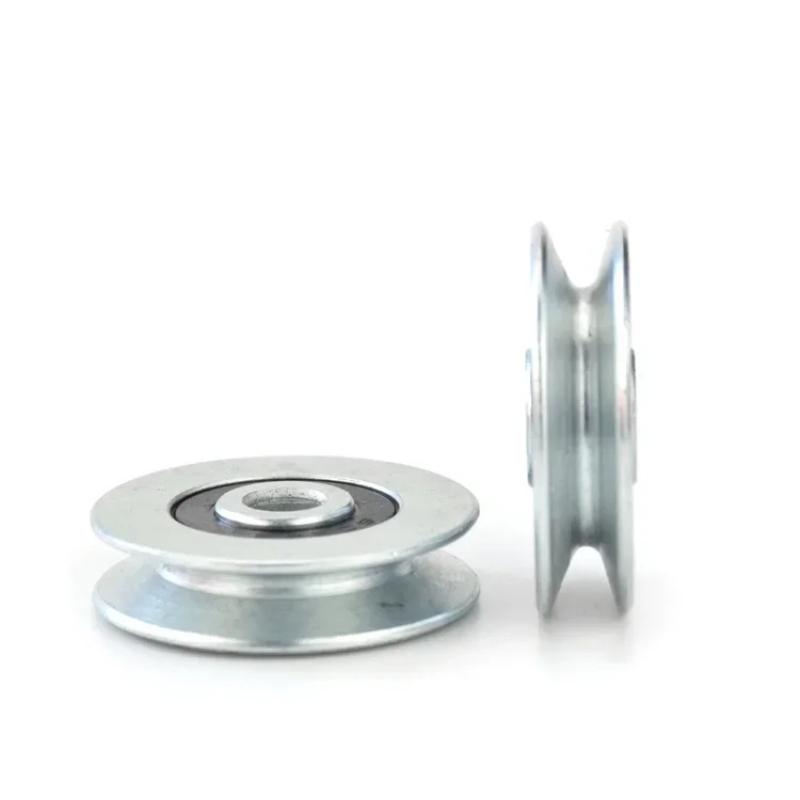 Metall-Riemenscheibe Zweifarbig Optional V-Nut Drahtnut Aufhängungsrad Führungsrad
