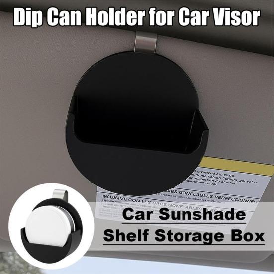 Clip-on Dip Can Holder for Car Visor 3D Printed Dip Can Holder Secure Storage Travel