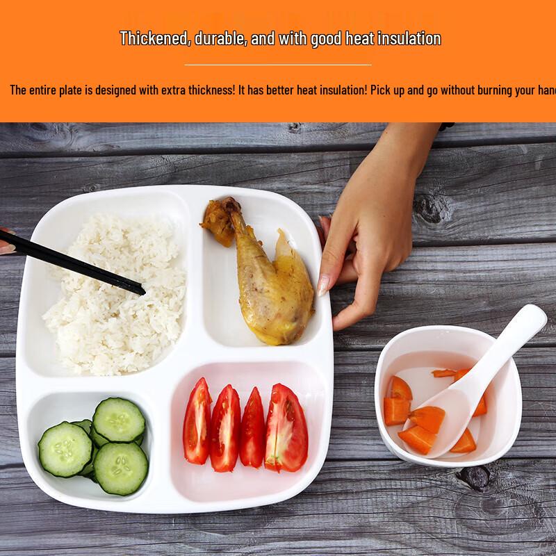 Food-Grade Melamine Divided Meal Plate