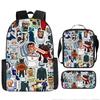 Luxury Novelty Peculiar Cool Skibidi Toilet 3D Print 3pcs/Set Pupil School Bags Laptop Daypack Backpack Lunch Bag Pencil Case