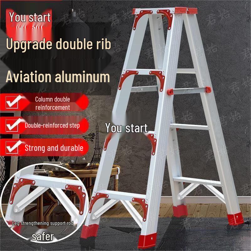 Reinforced Aluminum Alloy Folding Ladder