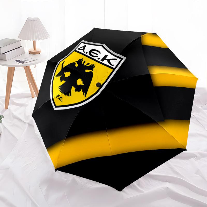 

AEK Football Club pattern, automatic folding umbrella, portable and foldable design, 8 ribs, a Christmas or birthday gift.