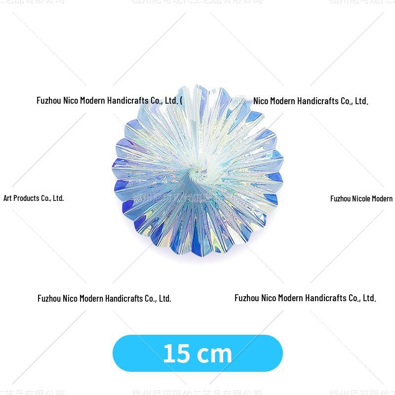 

Valentine s Day & Christmas Party Snowflake Hanging Ornaments – Colorful Folding Neon Film Fans