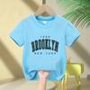 T Shirt Los Angeles Number 91 Brooklyn Graphic Round Neck Kids Tshirt Casual Girls Top