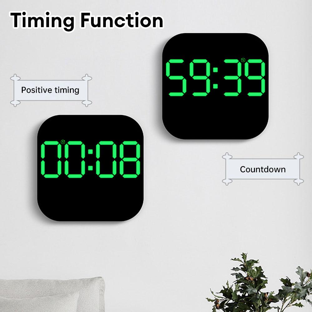 Electronic Wall Clock Temperature Date Display Table Clock Wall-mounted Digital LED Alarm Clocks for Home 12/24H Digital Clocks