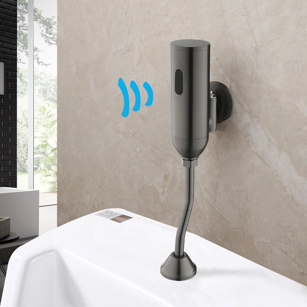 YANKSMART Urinal Bathroom Toilet Automatic Flush Valve Sensor Urinals Wall Mounted Faucet Touch Tap DC & AC Bath Accessory