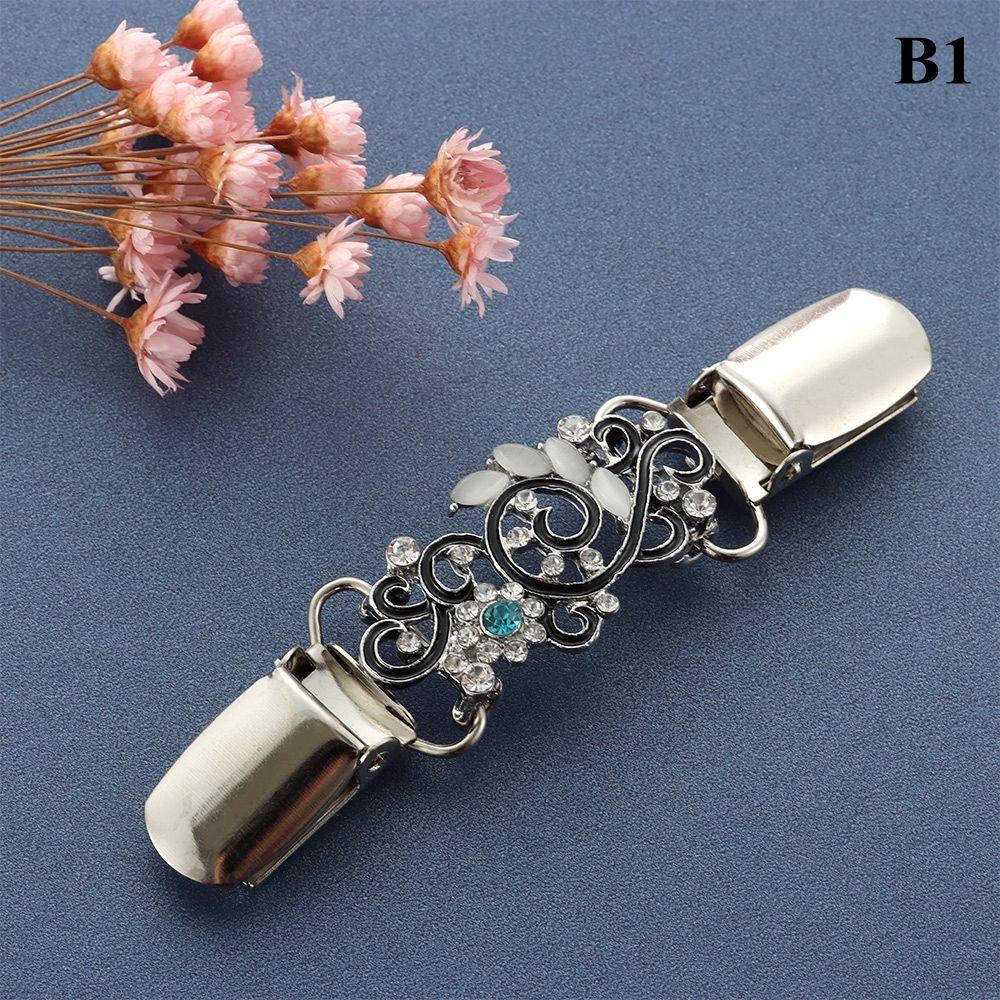 Fashion Winter New Crystal Sweater Blouse Pin Duck Clip Clasps Cardigan Clip Shawl Brooch