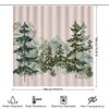 Forest Landscape Shower Curtain Nature Trees Mountain Backdrop Scenic Bathroom Decor Rustic Woodland Shower Curtain Greenery Bac