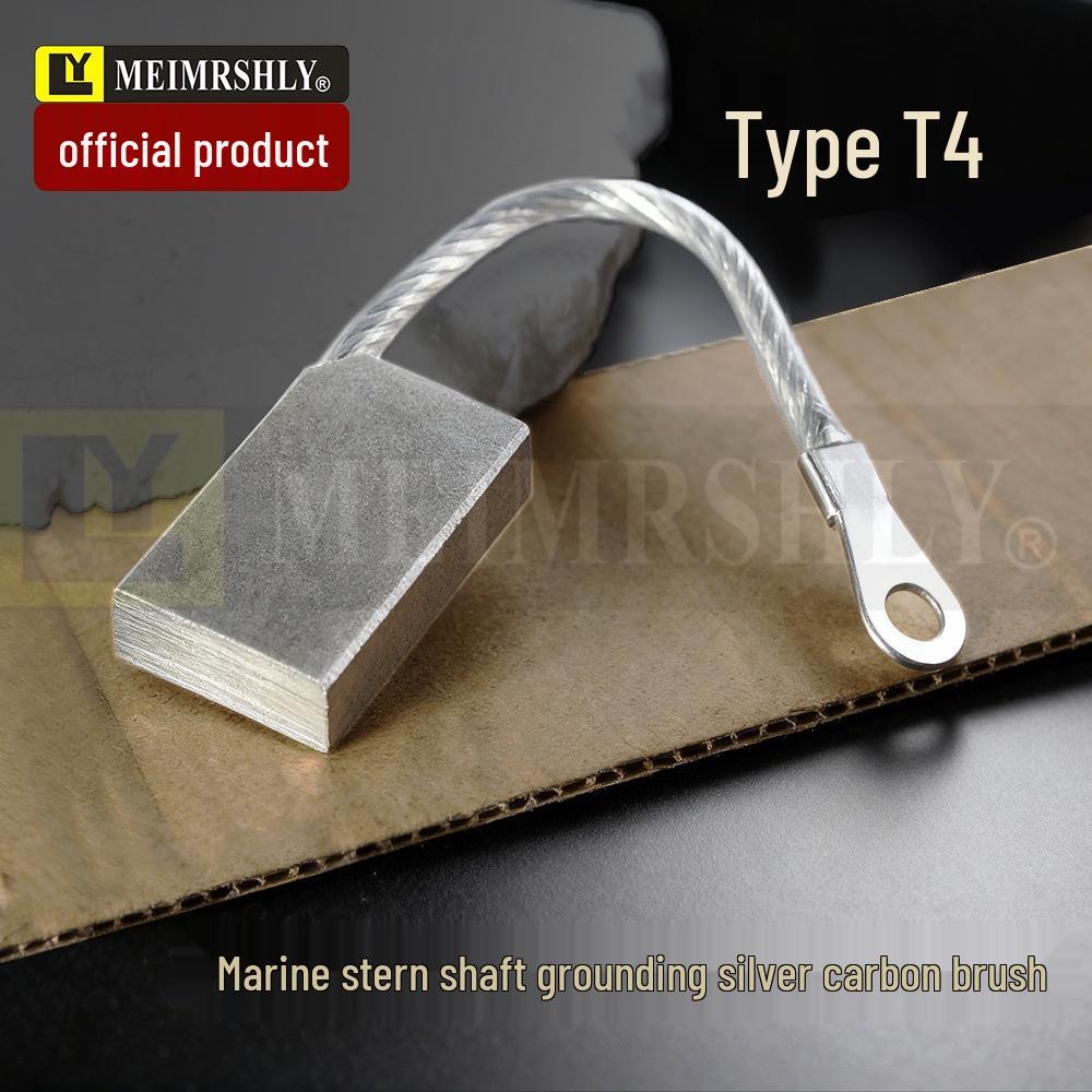 Marine Tail Shaft Silver Carbon Brush OT (10x25x35/40/32/50mm) Silver Graphite CAG