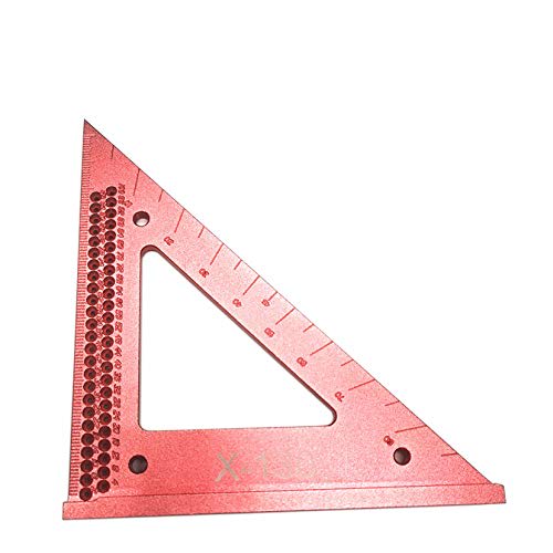 CarAngels Woodworking Triangle Ruler, Marking Gauge, Sliding Square, Right Angle Ruler, High Precision, 1mm Hole Spacing, Right Angle/45 Degree Markin