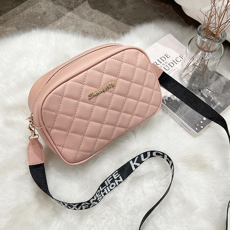 Fashion bag women's spring new chain messenger bag embroidered diamond square bag