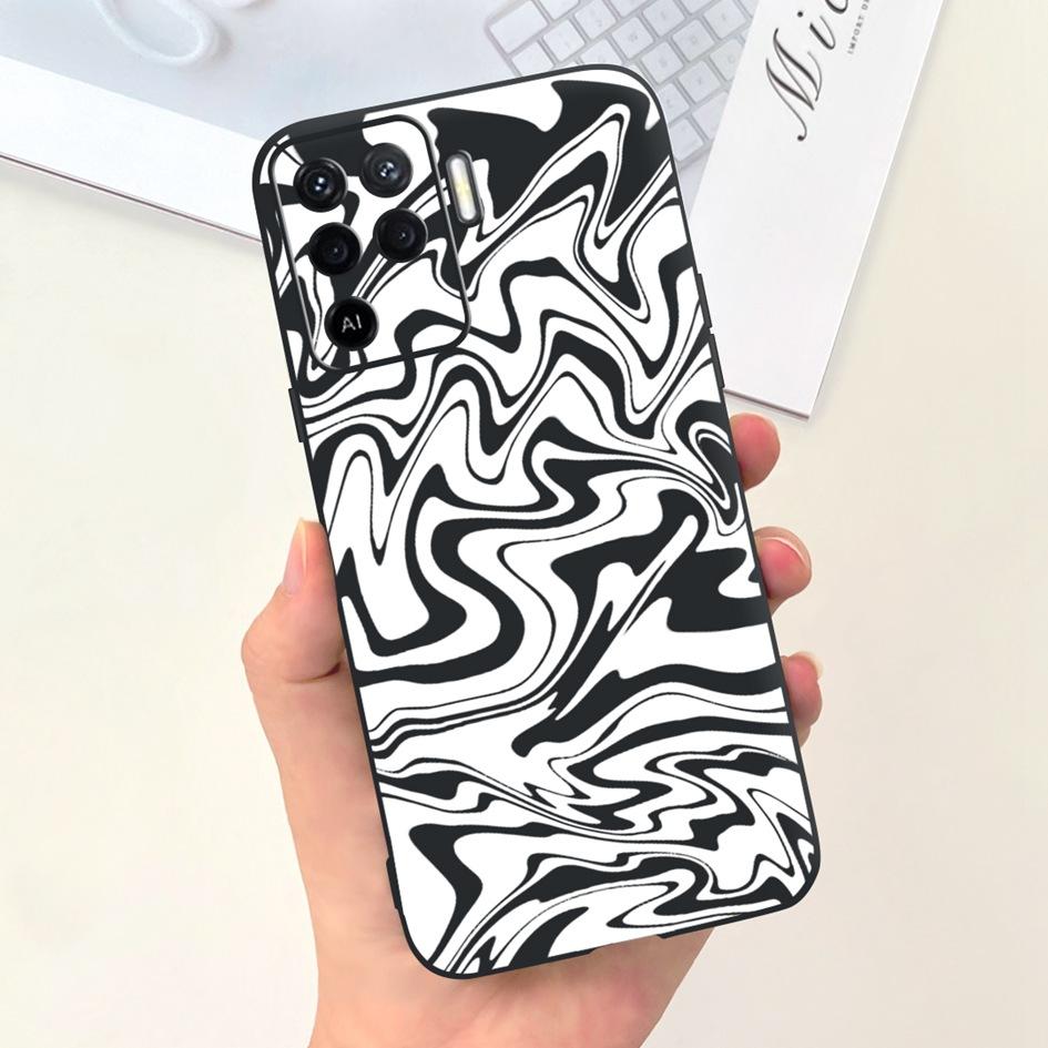 For OPPO Reno 5 5G Reno5 Pro Case CPH2201 Cute Painted Soft Silicone Covers Phone Cases For OPPO Reno 5 Pro Reno5 Lite 5Z Fundas