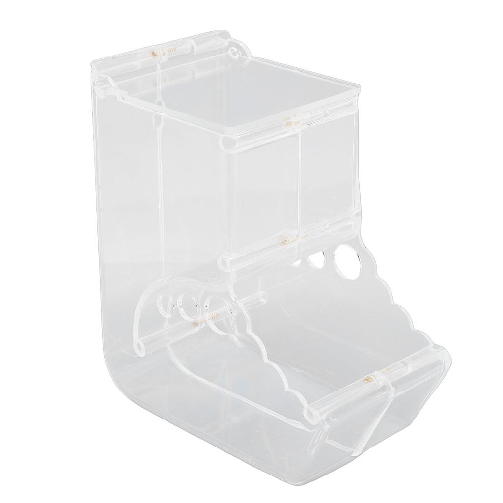 Automatic Hamster Feeder Clear Plastic Anti Tipping Pet Food Dispenser for Squirrel Hedgehog Guinea Pig ZS 02