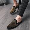 Fashion Size 38-47 Fashionable Men Half-drag Shoes British Casual Comfortable Business Office Brand Half-drag Shoes Elegant Shoes Men