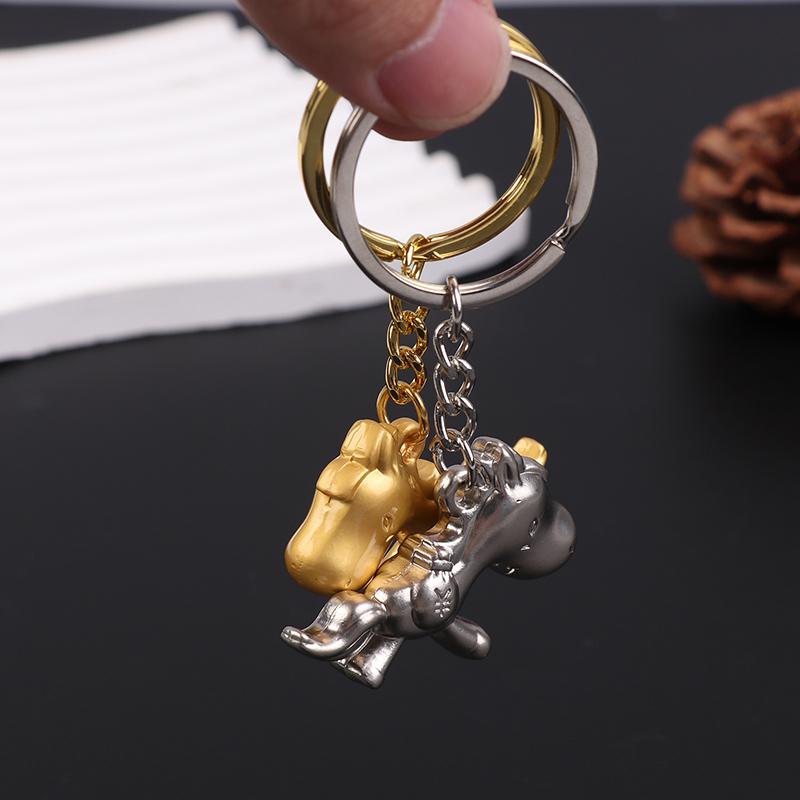 2026 Zodiac Year Of The Horse Metal Keychain Backpack Lucky Horse Pendant Keyring Badge Key Chain Gift