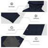 Men S Half Zip Hooded Fleece Lined Loose Fit Spliced Knit Sweatshirt