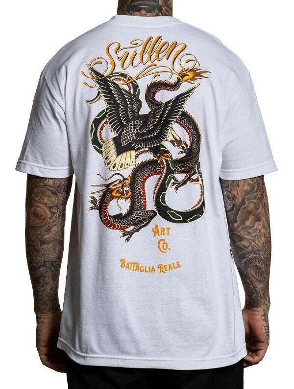 

Men s Sullen Art Collective Premium Battaglia Reale Tattoo Eagle T-Shirt New Spring/Summer Arrivals Regular Fit Casual 5XL різнокольоровий
