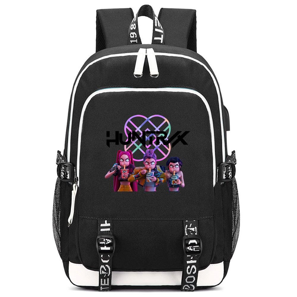 Zaino K-Pop Demon Hunters Stampato Grande Capacità per Studente Adolescente Ragazza Ragazzo Borsa da Scuola Borsa da Libro Regalo per Bambino Donna Impermeabile Borsa da Viaggio Mochila