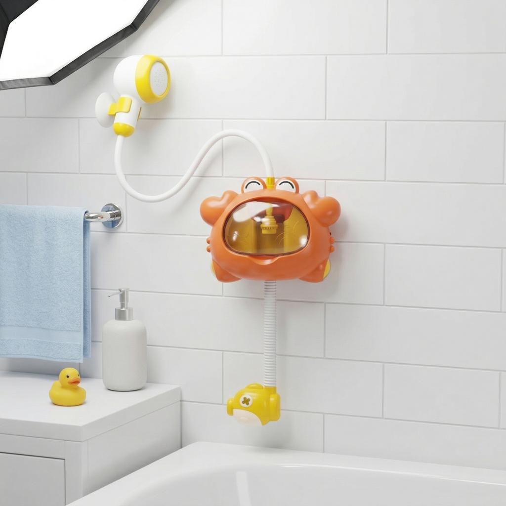 Baby Shower And Water Play Toy, Electric Light, Crab Spitting , Children's Shower Head, Baby Bathroom Toy