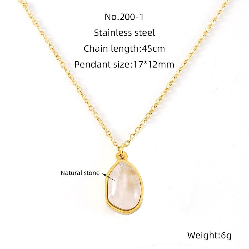 

2026 High-end Irregular Natural Stone Necklace Does Not Fade, 18K Gold-plated Collarbone Chain Jewelry Women 45cm
