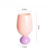 Modern Middle Ancient Cream Color Red Wine Glass Simple Tulip Fresh Ins Milk Drink Juice Cup Household Tall Water Cup